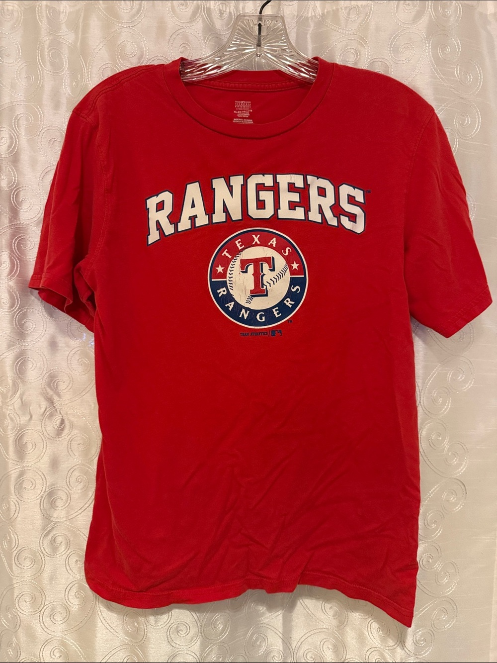 MLB Texas Rangers Red Logo T-Shirt Youth Size XL (14-16) 🔥 G12